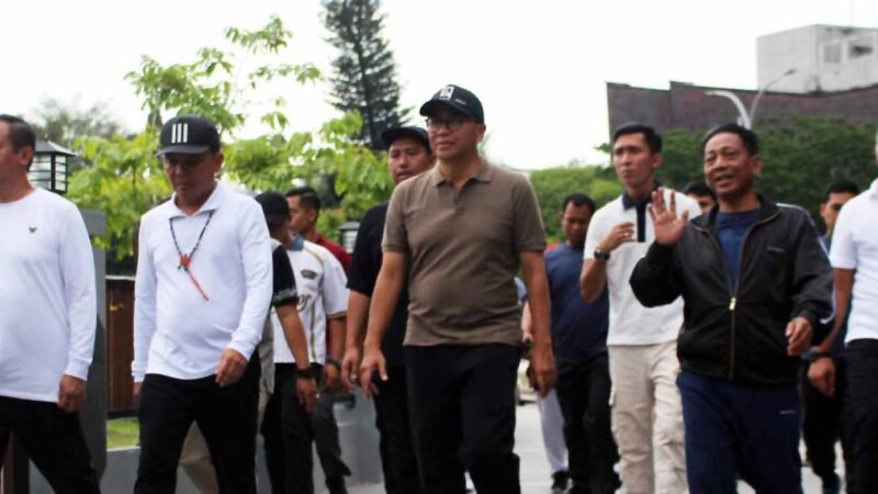 Jaga Kebugaran, Bupati Mura Jogging Bersama Gubernur Kalteng
