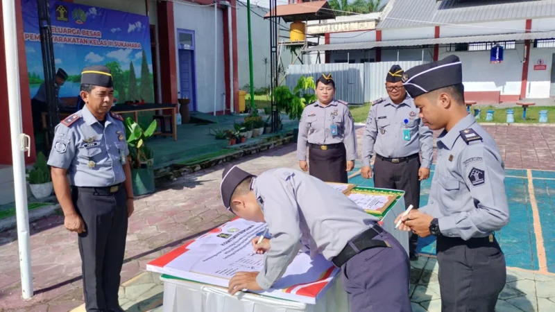 Fakta Integritas dan Komitmen Bersama, Lapas Kelas III Sukamara Lakukan Penandatanganan 