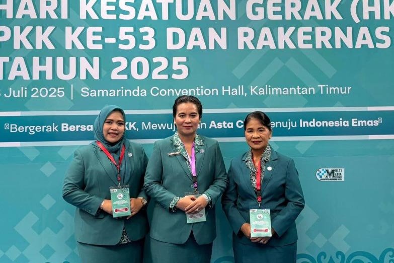 Ketua TP-PKK Mura Warnita Heriyus Hadiri Peringatan HKG PKK ke-53 dan Rakernas X PKK