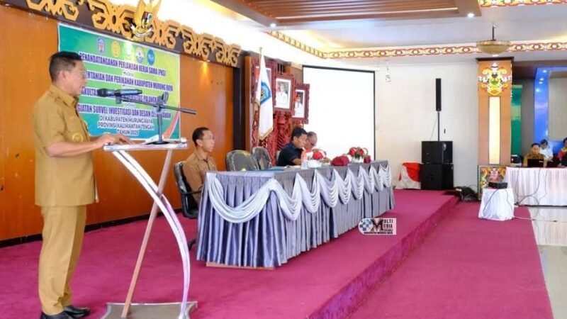 Bupati Mura Hadiri Penandatangan PKS SID Cetak Sawah dengan UPR