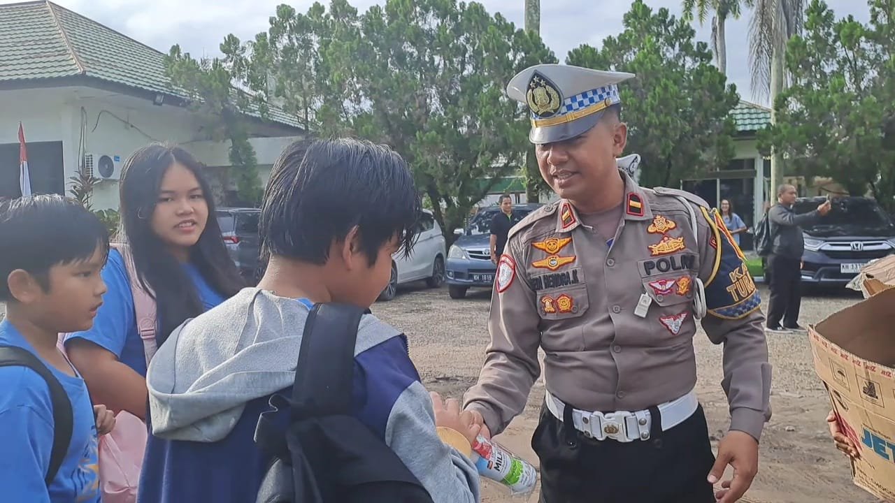 Rangkaian HUT Lalu Lintas 2025, Satlantas Polresta Palangka Raya Tunjukan Kepedulian