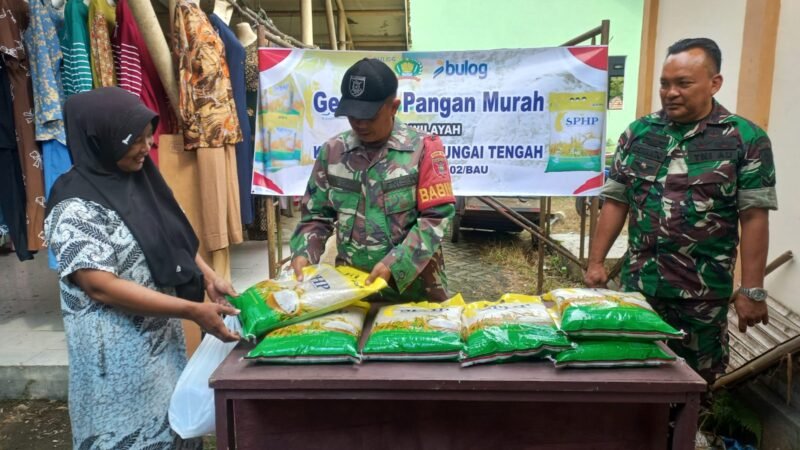 Salurkan Beras Murah, Kodim 1002/HST Dukung Pemerintah Stabilisasi Pasokan dan Harga Pangan