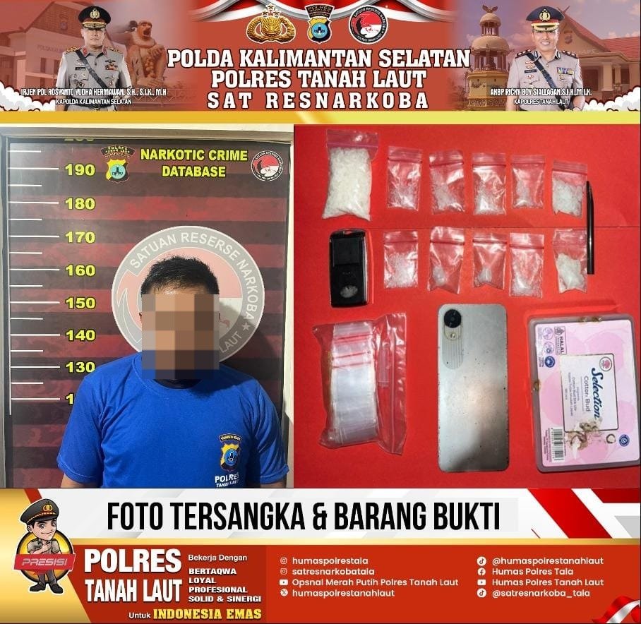 Polisi Berhasil Amankan Pengedar Sabu di Batu Ampar