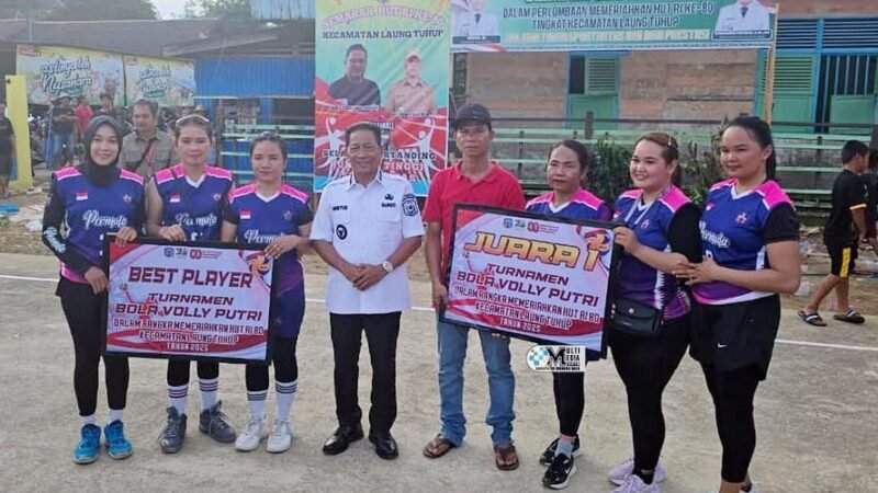 Bupati Mura Hadiri Pertandingan Voly Putri Tingkat Kecamatan Laung Tuhup
