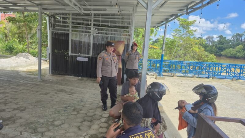 Polwan Polres Gunung Mas Ajak Warga Bijak Bermedia Sosial
