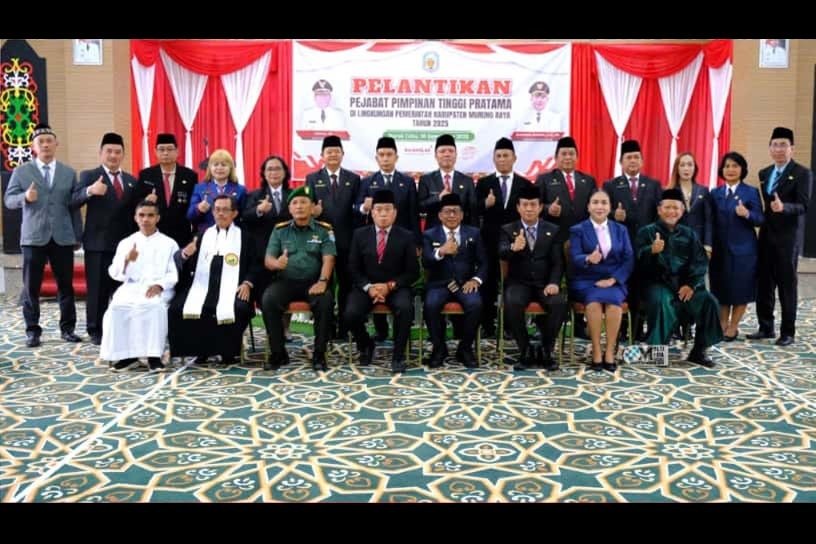 Bupati Lantik 14 Pejabat Tinggi Pratama Kabupaten Murung Raya