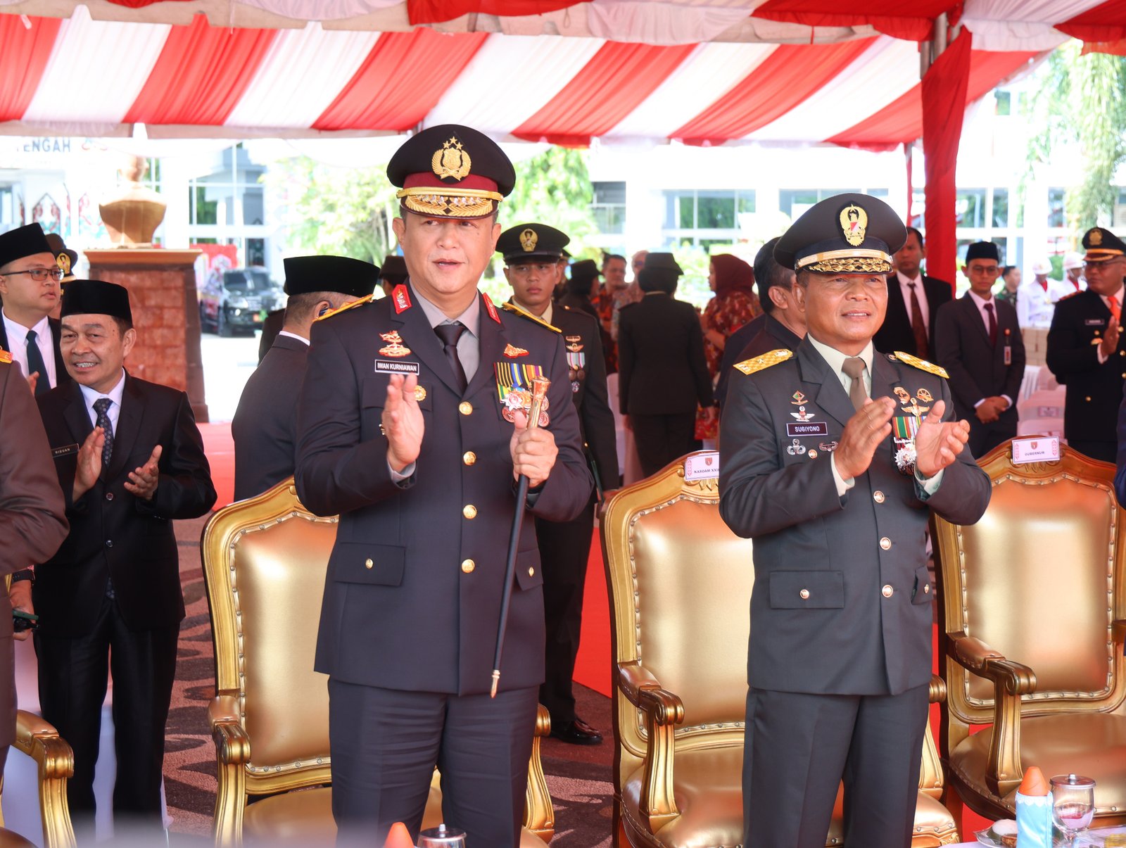 Kapolda Kalteng Hadiri Upacara Parade HUT TNI ke-80