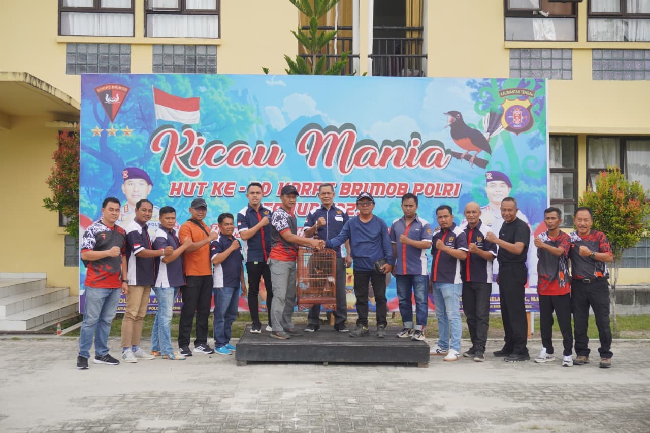 Semarakan HUT ke-80 Korps Brimob Polri Satbrimob Polda Kalteng Gelar Lomba Kicau Mania