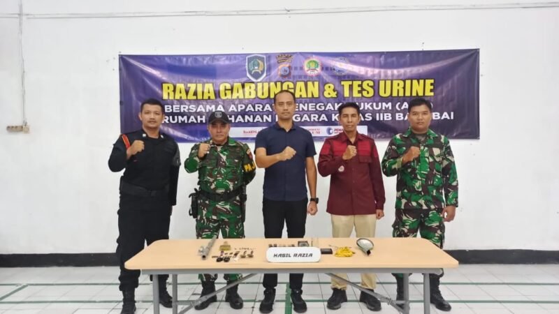 Razia Blok Hunian Warga Binaan, Kepala Rutan Barabai: Ciptakan Rutan Bersih dari HALINAR