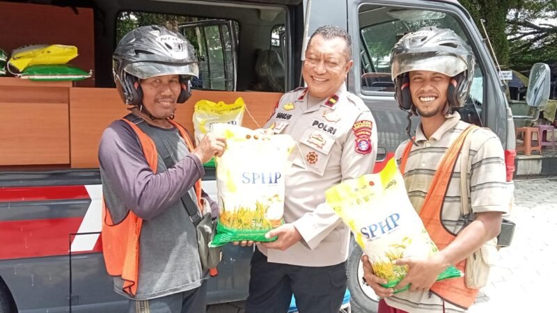 GPM, Polres Gumas Salurkan 250 Kilogram Beras Murah