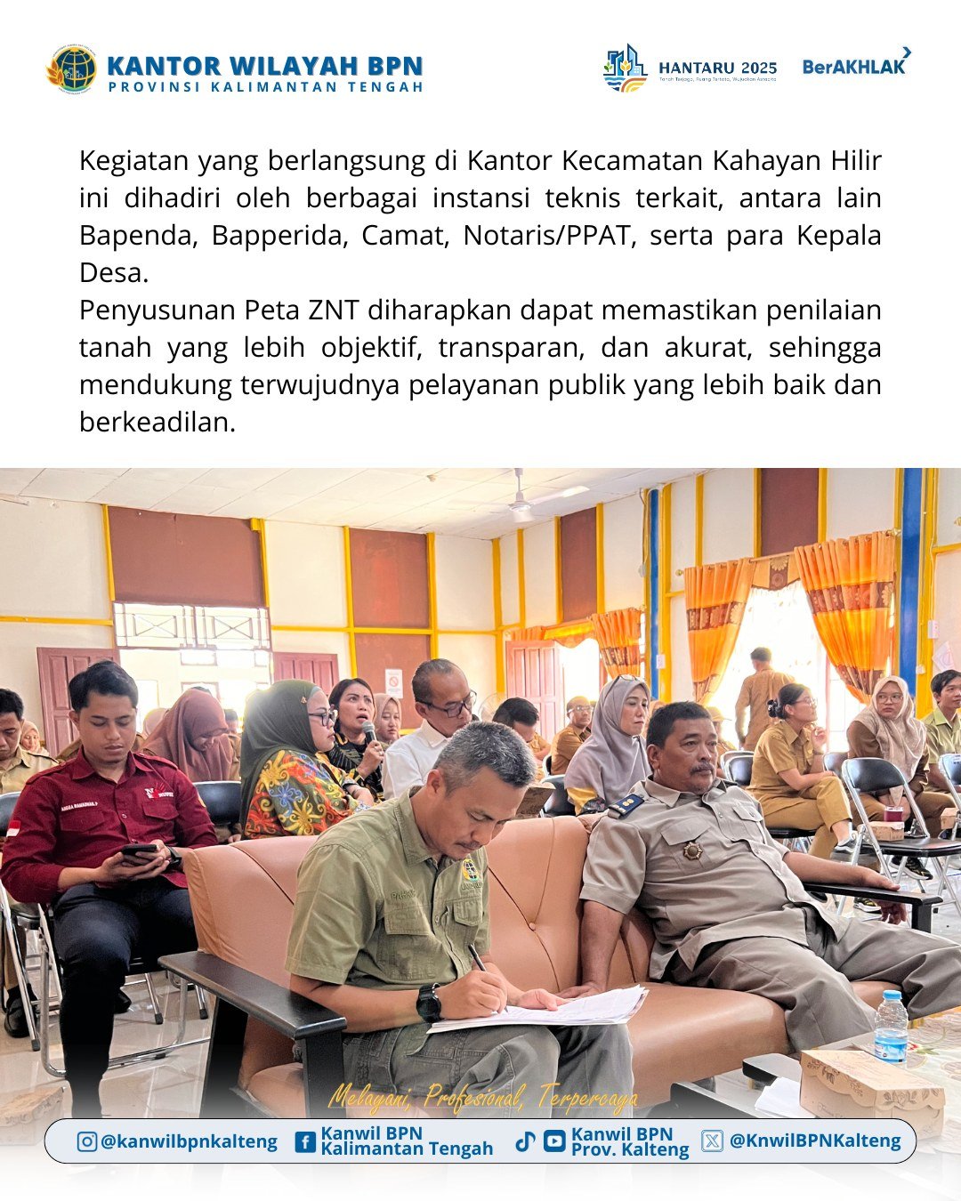 Kanwil BPN Kalteng Perkuat Sinergi Tata Ruang Lewat Rapat Pengendalian KKPR di Dinas PUPR