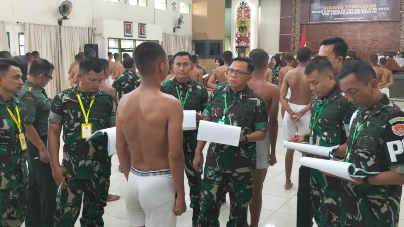 Pangdam XXII/TB Pimpin Sidang Pantukhir Caba PK TNI AD Gelombang II TA 2025