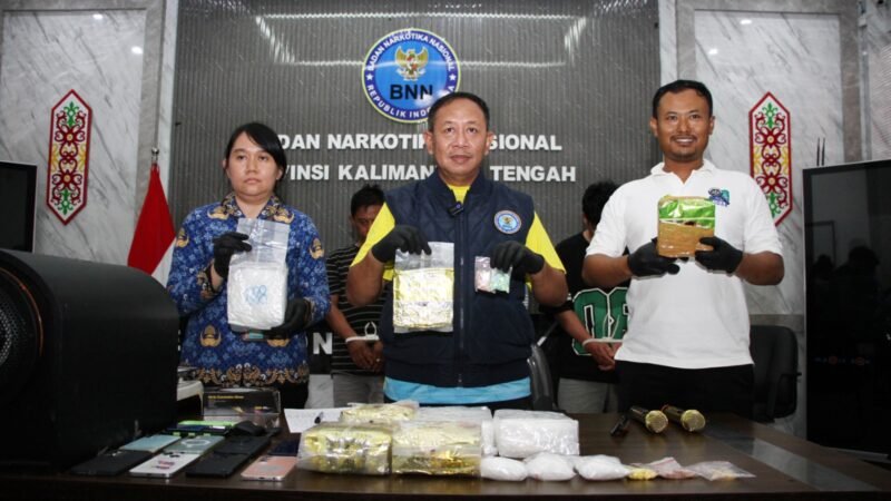 BNNP Kalteng Gagalkan Peredaran 8,3 Kilogram Sabu, Tiga Pelaku Diringkus, Satu Buron