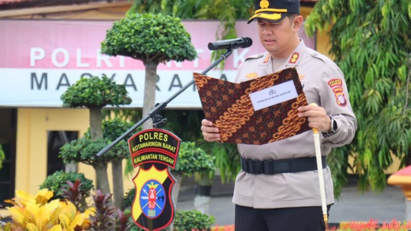 Polres Kotawaringin Barat Lakukan Sertijab Tujuh Pejabat Utama dan Kapolsek Kolam