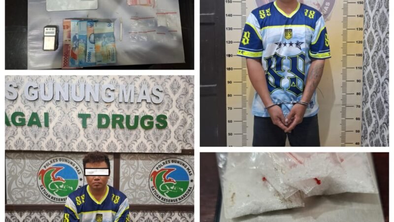 Satresnarkoba Polres Gumas Ringkus Pengedar, 10 Paket Sabu Diamankan dari Rumah Pelaku