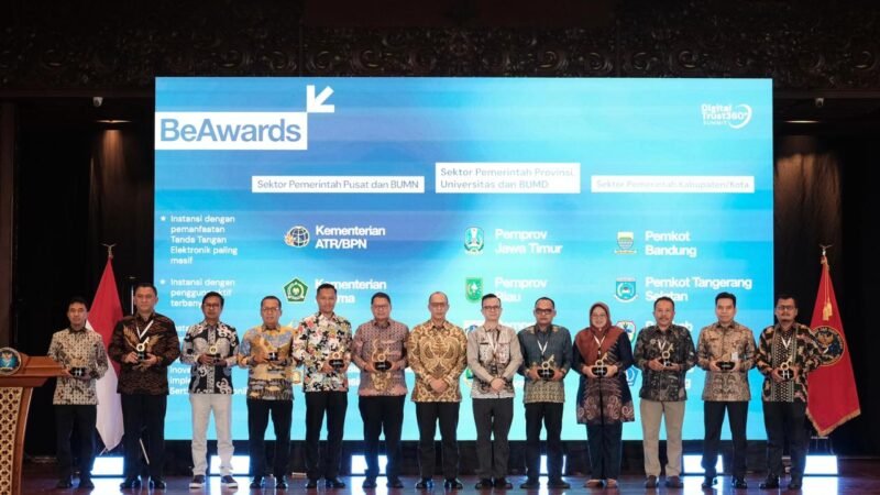 Kementerian ATR/BPN Sabet Penghargaan Nasional atas Implementasi TTE, Bukti Transformasi Digital Berjalan Konsisten
