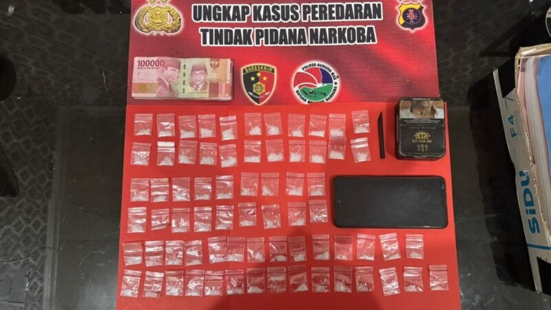 Polres Gumas Ringkus Pengedar, 69 Paket Sabu Diamankan di Sepang