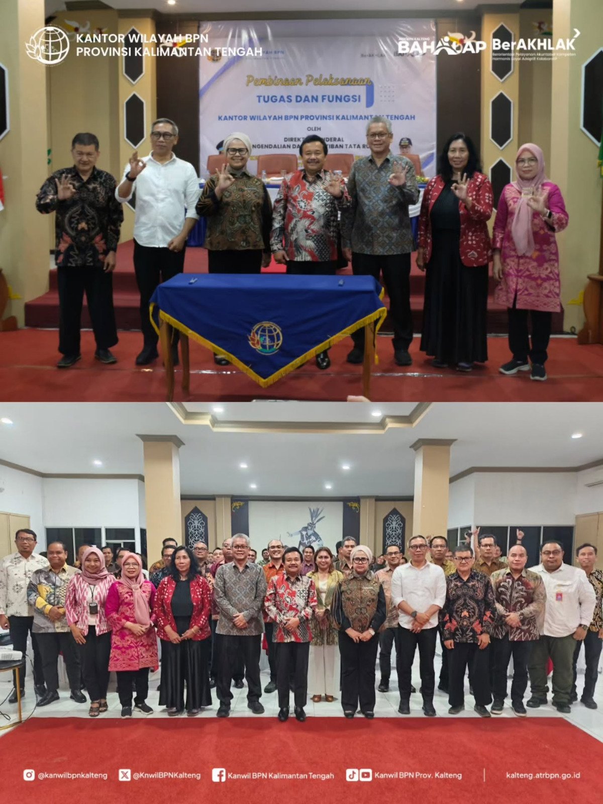 Kolaborasi dan Penguatan Fungsi Warnai Pembinaan Tim VI ATR/BPN di Kalimantan Tengah