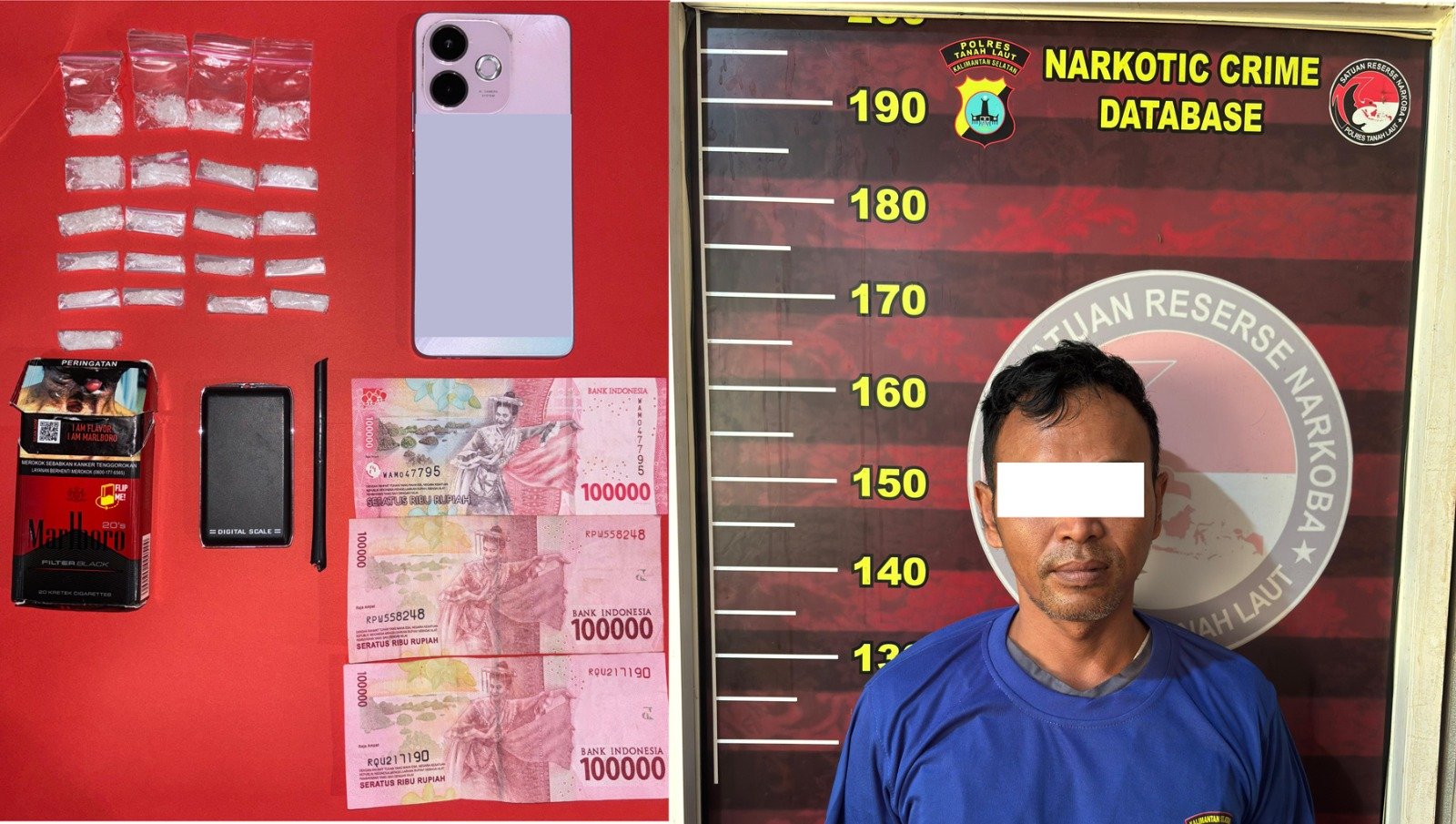 Satresnarkoba Polres Tala Bekuk Terduga Pengedar Sabu di Takisung