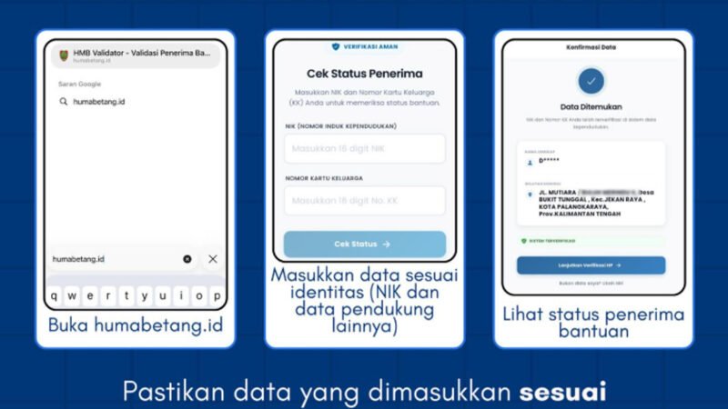 HMB Validator Aplikasi Layanan Resmi Pemprov Kalteng untuk Memvalidasi Penerima KHBS