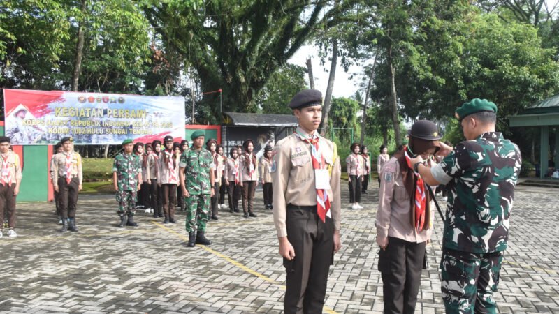 Tanamkan Jiwa Bela Negara Sejak Dini, Kodim 1002/HST Gelar Perkemahan KKRI