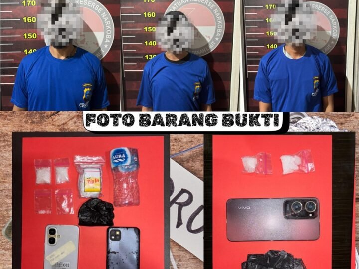 Informasi Warga Berbuah Hasil, Polres Tala Amankan Tiga Terduga Pengedar Narkoba