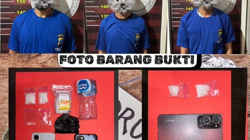 Informasi Warga Berbuah Hasil, Polres Tala Amankan Tiga Terduga Pengedar Narkoba