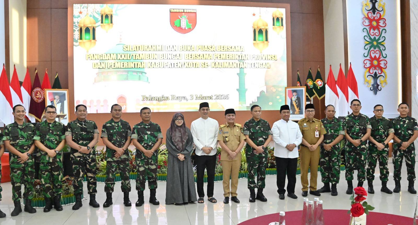 Gubernur dan Wagub Kalteng Hadiri Silaturahmi dan Buka Puasa Bersama di Makodam XXII/Tambun Bungai