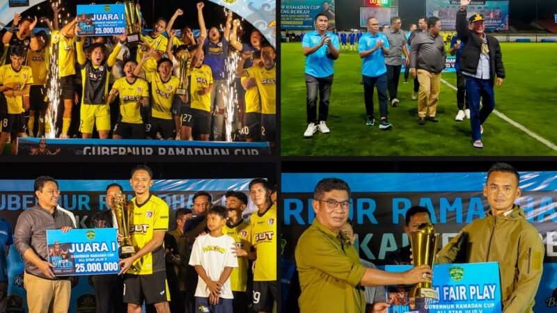 Wagub Resmi Tutup Gubernur Ramadan Cup Turnamen Mini Soccer All Star, Trikora FC Raih Juara
