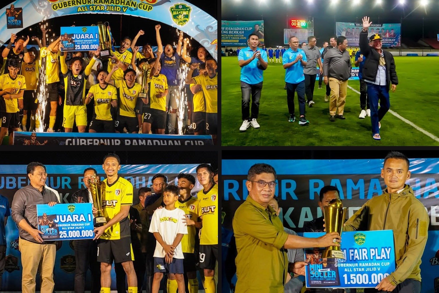 Wagub Resmi Tutup Gubernur Ramadan Cup Turnamen Mini Soccer All Star, Trikora FC Raih Juara