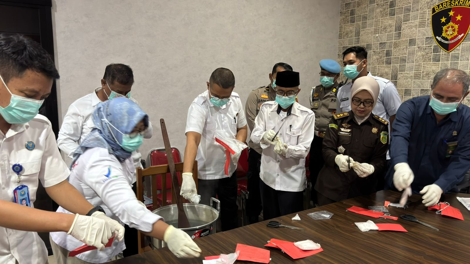 Polda Kalteng Musnahkan Lebih dari 1 Kg Sabu, Hasil Pengungkapan 12 Kasus Narkotika
