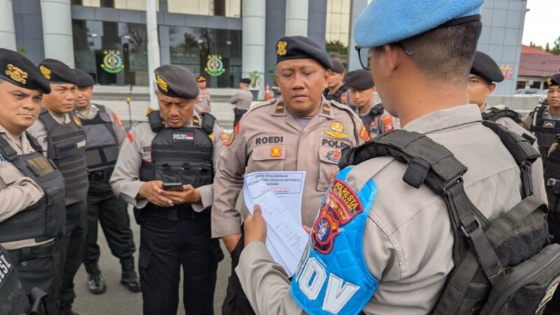 Sipropam Polresta Palangka Raya Lakukan Pengawasan Internal Jelang Pengamanan Aksi Damai