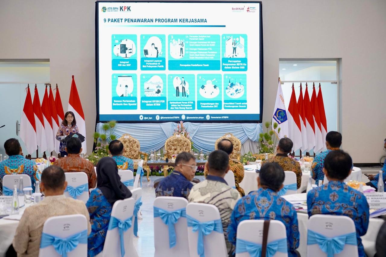ATR/BPN dan KPK Perkuat Tata Kelola Pertanahan, Pemda Sulut Didorong Tingkatkan PAD