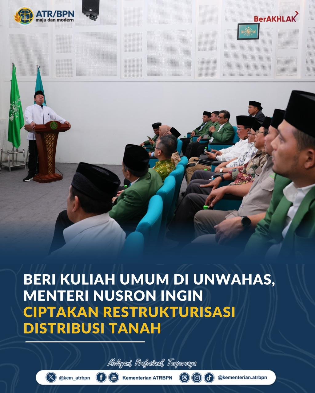 Menteri ATR/BPN Dorong Reformasi Akses Tanah demi Keadilan Ekonomi