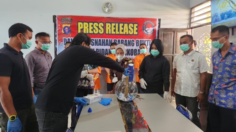 Polresta Palangka Raya Musnahkan Sabu 13,37 Gram, Empat Kasus Narkotika Diungkap