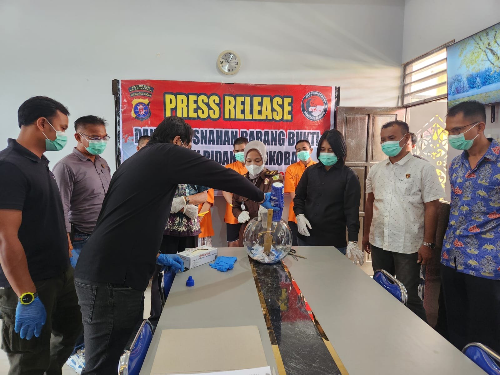 Polresta Palangka Raya Musnahkan Sabu 13,37 Gram, Empat Kasus Narkotika Diungkap