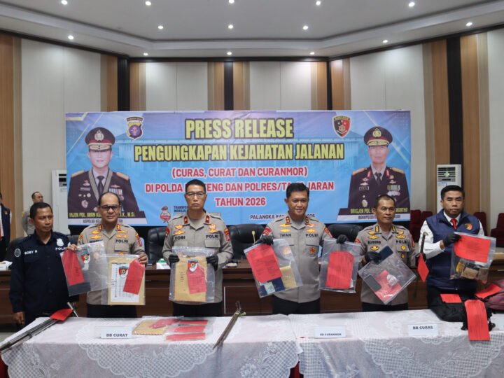 Polda Kalteng Ungkap 121 Kasus Kejahatan Jalanan Selama Lima Bulan, 233 Tersangka Ditangkap