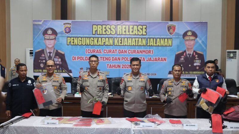 Polresta Palangka Raya Ungkap Lima Kasus Kriminal Jalanan, Pelaku Curas hingga Curanmor Diamankan