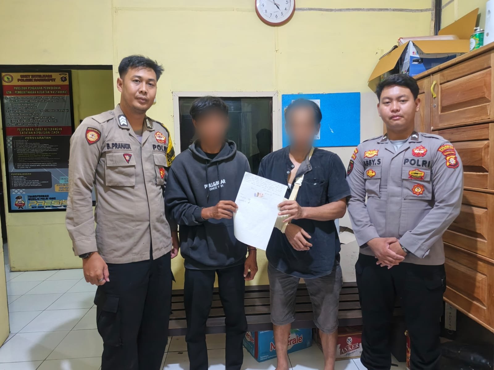 Polsek Rakumpit Fasilitasi Damai, Kasus Laka Lantas Antar Warga Diselesaikan Kekeluargaan