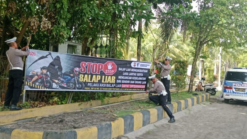 Satlantas Palangka Raya Gencarkan Sosialisasi Bahaya Balapan Liar di Sejumlah Titik Jalan