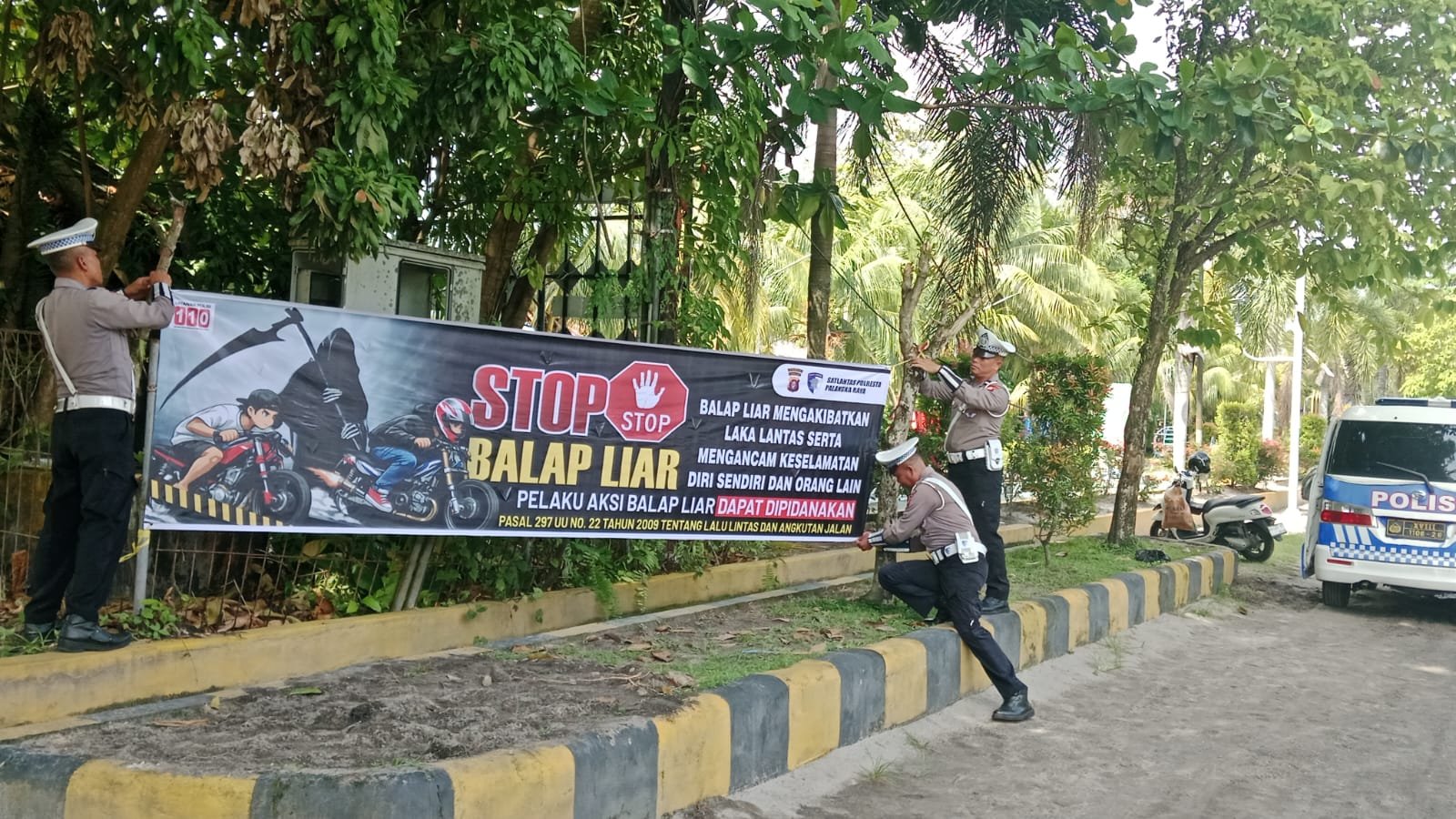 Satlantas Palangka Raya Gencarkan Sosialisasi Bahaya Balapan Liar di Sejumlah Titik Jalan