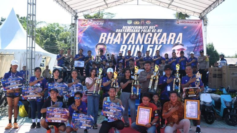 Bupati Pulang Pisau Ikut Bhayangkara Fun Run, Ajak Warga Terapkan Gaya Hidup Sehat