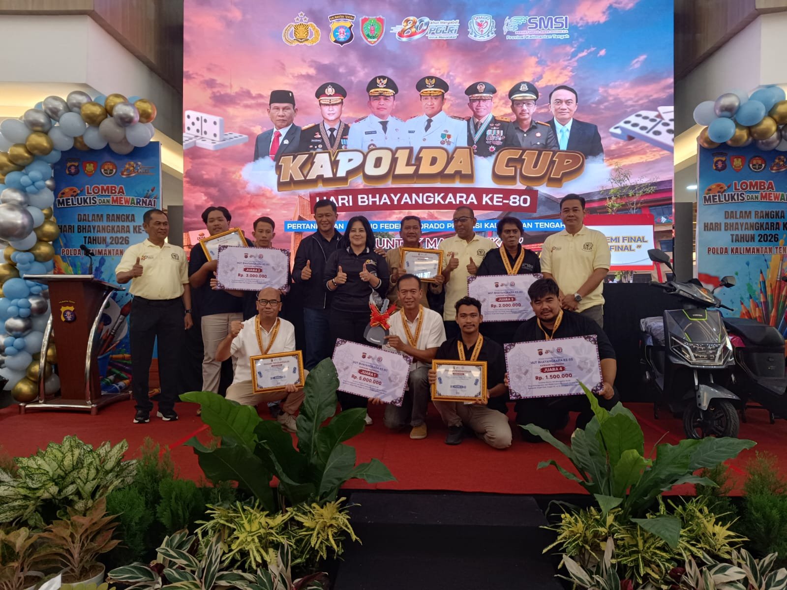Tim IJTI Kalteng Juara Domino Orado Kapolda Cup Kategori Jurnalis