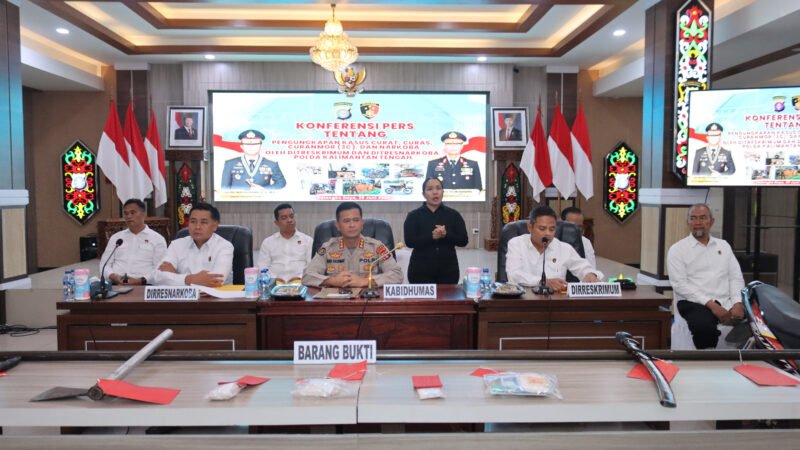 Polda Kalteng Rilis Capaian Penegakan Hukum, Ungkap 331 Kasus Narkoba pada Semester I 2026