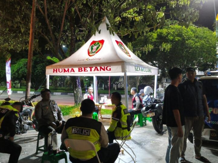 Polresta Palangka Raya Cek Kesiapsiagaan Pos Antibalap Liar, Personel Diminta Tingkatkan Kewaspadaan