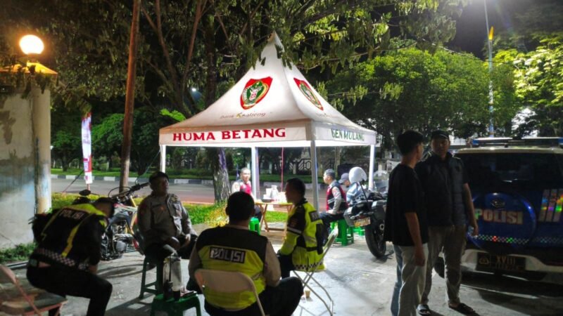 Polresta Palangka Raya Cek Kesiapsiagaan Pos Antibalap Liar, Personel Diminta Tingkatkan Kewaspadaan