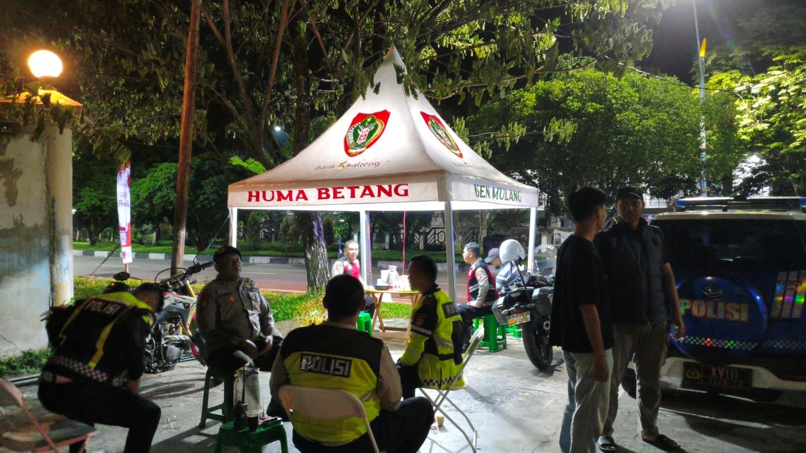 Polresta Palangka Raya Cek Kesiapsiagaan Pos Antibalap Liar, Personel Diminta Tingkatkan Kewaspadaan