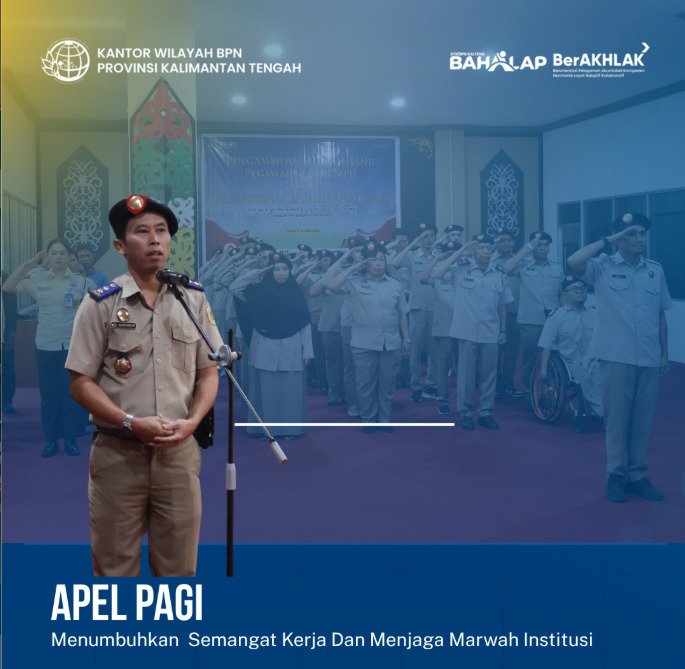 Pimpin Apel Pagi, Agung Gumilar Ingatkan Pegawai ATR/BPN Kalteng Jaga Integritas