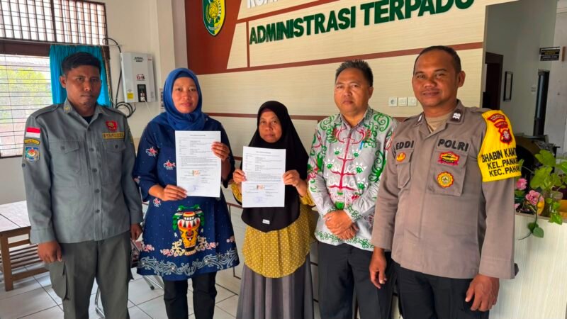 Mediasi Difasilitasi Polsek Pahandut, Sengketa Keretakan Rumah Berakhir Damai