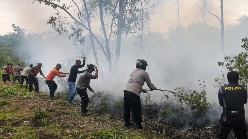 Cegah Karhutla Sebelum Api Menyala, 198 Peserta Didik Polri Turun Edukasi Warga